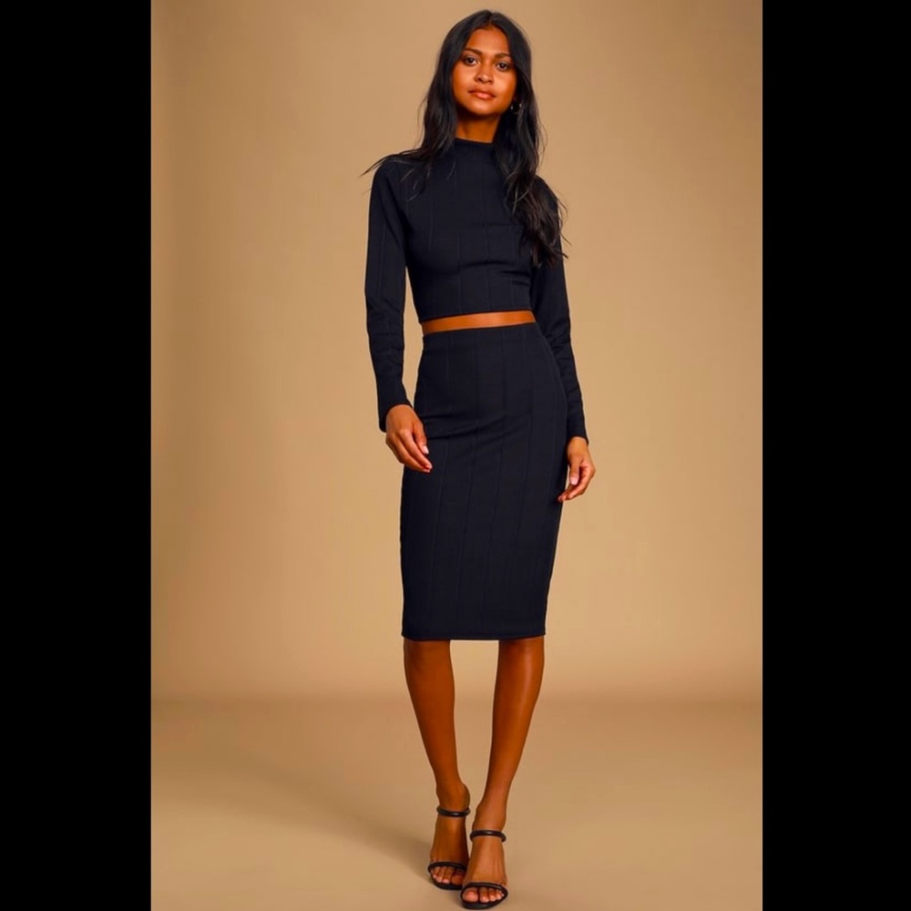Lulu’s Two-Piece Black Dress